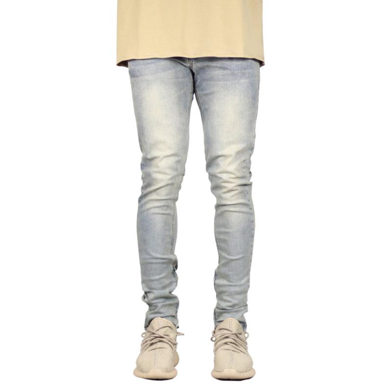Skinny Jean Men High Street Bleached Zipper Foot Cuff Retro Denim Pencil Pants, Yellow
Skinny Jean Men High Street Bleached Zipper Foot Cuff Retro Denim Pencil Pants, Yellow