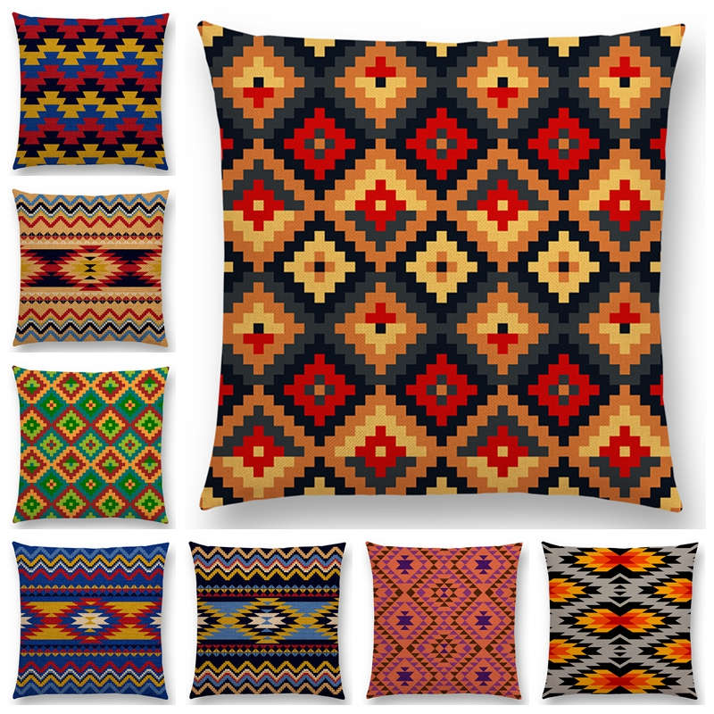Colorful Aztec Geometric Pattern Sofa Throw Pillow Case Tribal Prints Magic Rainbow Ethnic Plaid Decorative Cushion Cover, A026222
Colorful Aztec Geometric Pattern Sofa Throw Pillow Case Tribal Prints Magic Rainbow Ethnic Plaid Decorative Cushion Cover, A026222
