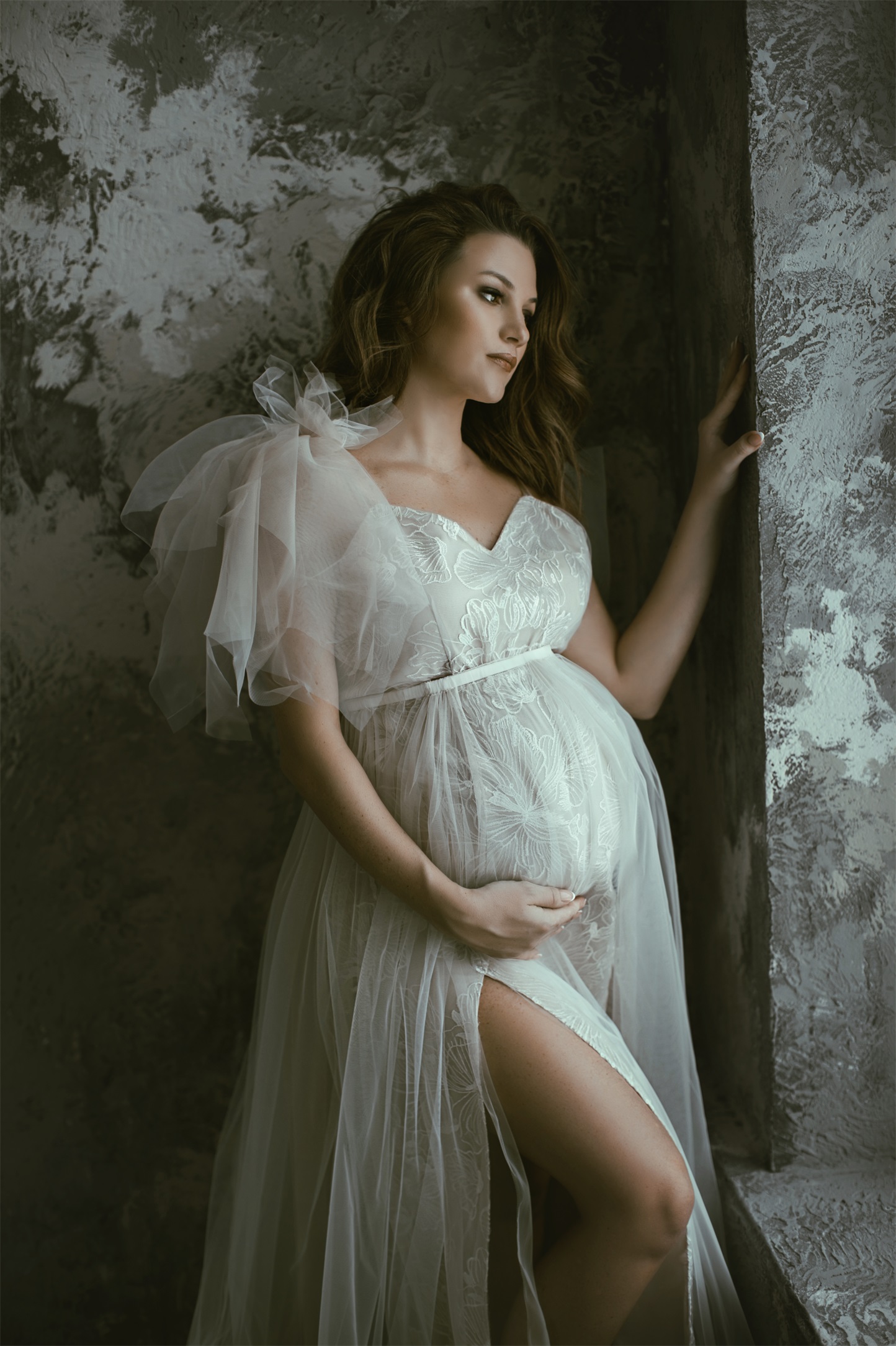 Spaghetti Wedding Dresses Custom Made A Line Designer Neck vestido de novia Scoop Sweep Train Tulle Bridal Gowns Robe