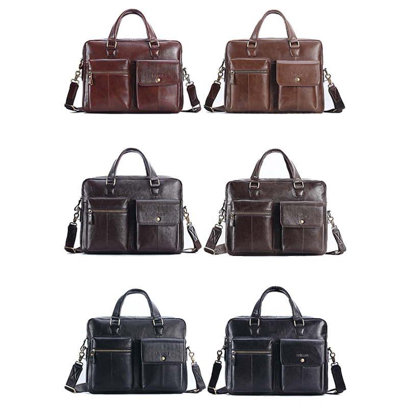 PI UNCLE Men's Leather Briefcase Messenger Bag Shoulder Bag Retro 14 Inch Laptop Large Capacity Handbag, Style1
PI UNCLE Men's Leather Briefcase Messenger Bag Shoulder Bag Retro 14 Inch Laptop Large Capacity Handbag, Style1