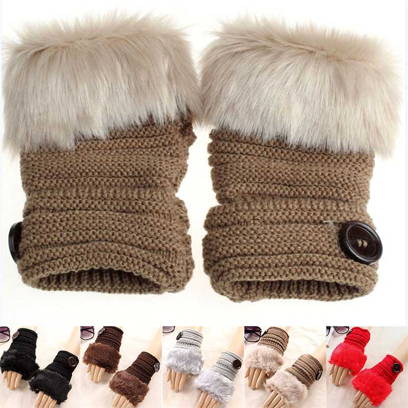 1 Pai Fashion Women Charming Winter Warm Soft Faux Fur Hand Wrist Knitted Fingerless Gloves Mittens
1 Pai Fashion Women Charming Winter Warm Soft Faux Fur Hand Wrist Knitted Fingerless Gloves Mittens