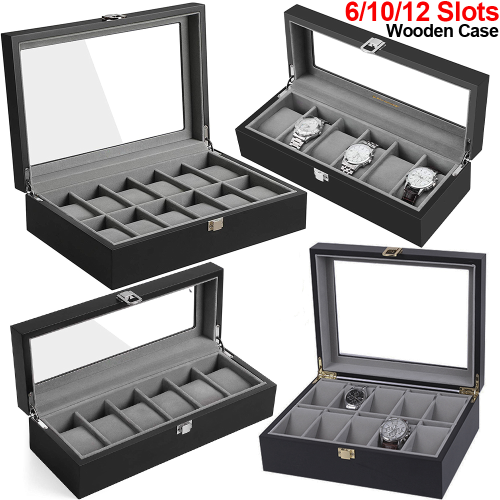6/10/12 Slots Watch Box Wooden Watch Case Watch Holder Display Case Storage Organizer Winder Collector Storage horloge Box Case CX200807
6/10/12 Slots Watch Box Wooden Watch Case Watch Holder Display Case Storage Organizer Winder Collector Storage horloge Box Case CX200807