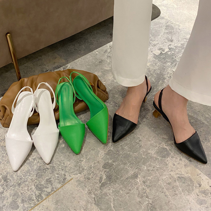 Woman Pumps Baotou Ladies Thin High Heels Women's Shoes Pointed Sandals For Female Slides Casual Lady Slipper Outdoors Flip Flop, White
Woman Pumps Baotou Ladies Thin High Heels Women's Shoes Pointed Sandals For Female Slides Casual Lady Slipper Outdoors Flip Flop, White