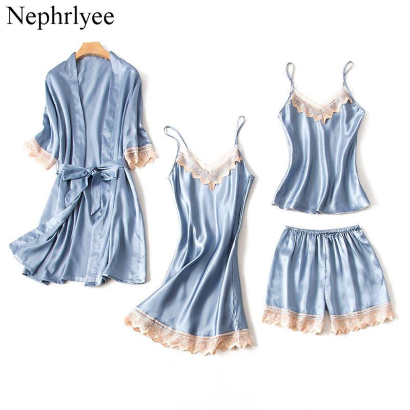 Women Satin Sleepwear Pyjamas Sexy Lace Pajamas Sleep Lounge Pijama simulated Silk Night Home Clothing Pajama Suit S0128, Design c velvet red
Women Satin Sleepwear Pyjamas Sexy Lace Pajamas Sleep Lounge Pijama simulated Silk Night Home Clothing Pajama Suit S0128, Design c velvet red