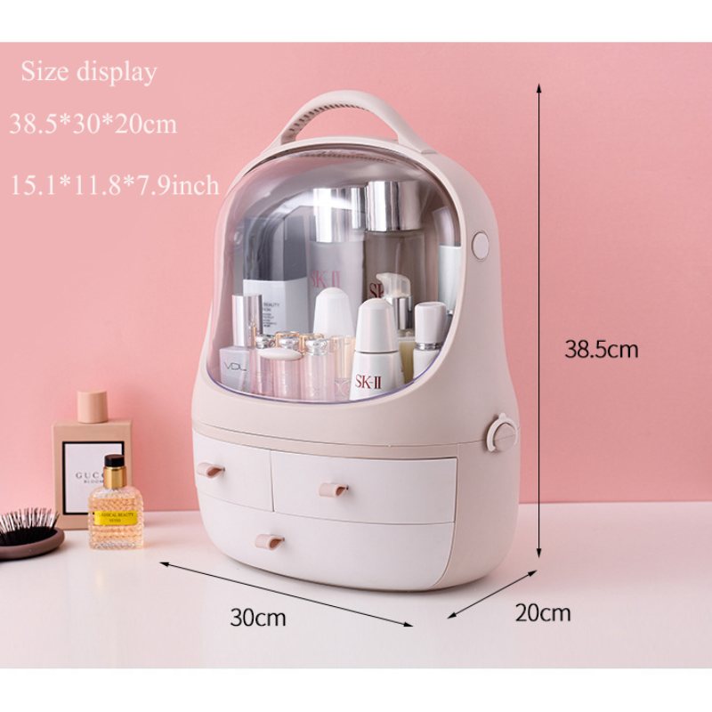 New-Fashion Acrylic Cosmetic Case Women Travel Toiletry Makeup Bag Home Decor Organizer Storage Box