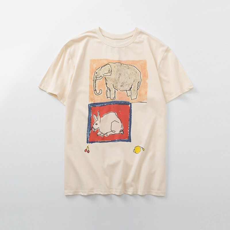 Fashion Mens T Shirt 2020 Famous Street High Quality Elephant Rabbit Pullover Pols Short Sleeve shirts Men Women Couple Stylist Hip Hop Tee, Beige
Fashion Mens T Shirt 2020 Famous Street High Quality Elephant Rabbit Pullover Pols Short Sleeve shirts Men Women Couple Stylist Hip Hop Tee, Beige