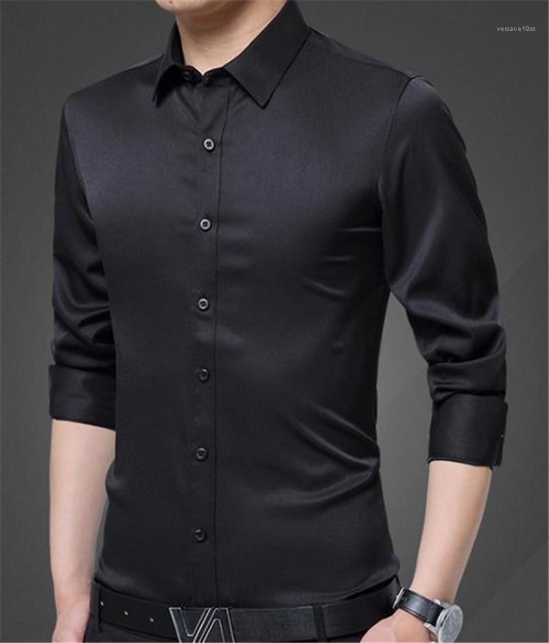 Casual Shirts Fashion Slim Lapel Neck Long Sleeve Mens Designer Shirts Males Clothing Solid Color Mens, White
Casual Shirts Fashion Slim Lapel Neck Long Sleeve Mens Designer Shirts Males Clothing Solid Color Mens, White