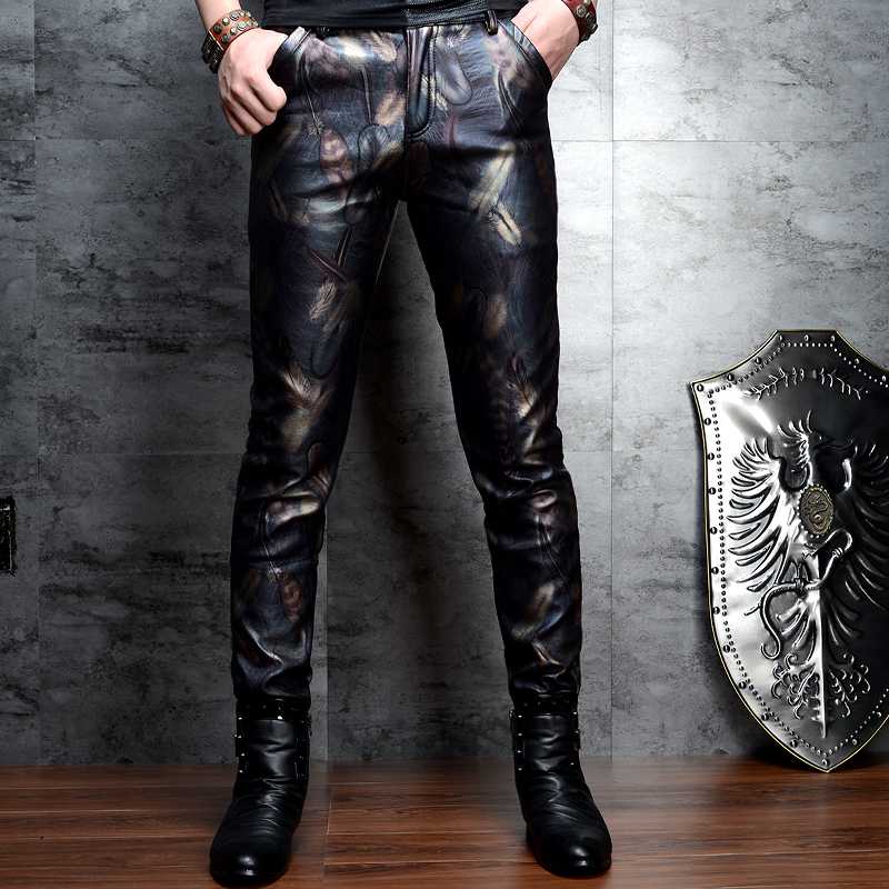 Autumn Men Leather Pant Trendy Pant Nightclub Slim Fit Motorcycle Pantaloni Uomo Casual Trousers Men Thick Warm PU Leather Pants, Gold
Autumn Men Leather Pant Trendy Pant Nightclub Slim Fit Motorcycle Pantaloni Uomo Casual Trousers Men Thick Warm PU Leather Pants, Gold