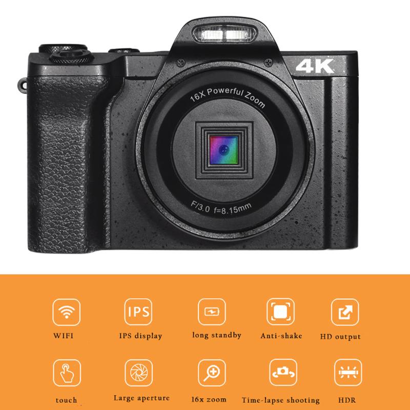 Sport Digital Video Camera 16XZoom WIFI 4K Ultra HD 1080P HDR Action Touch Screen Anti Shake Camcorder Outdoor Camera TF 64GB
Sport Digital Video Camera 16XZoom WIFI 4K Ultra HD 1080P HDR Action Touch Screen Anti Shake Camcorder Outdoor Camera TF 64GB