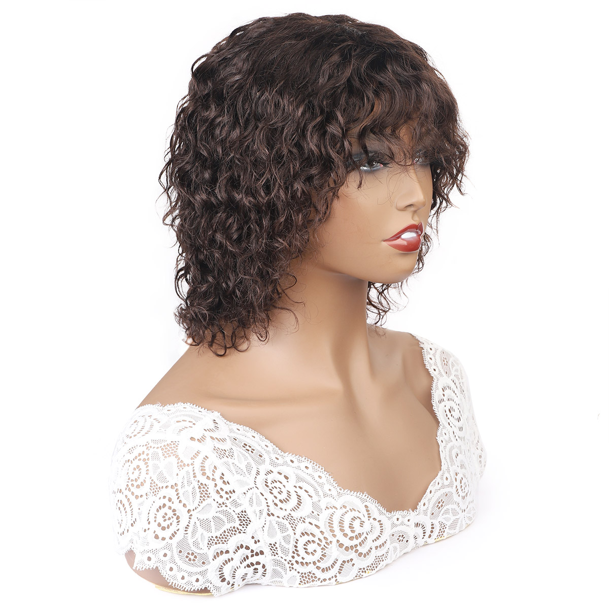 ishow 2 brazilian deep curly human hair wigs with bangs machine made wigs peruvian curly wave none lace wigs indian hair malaysian water