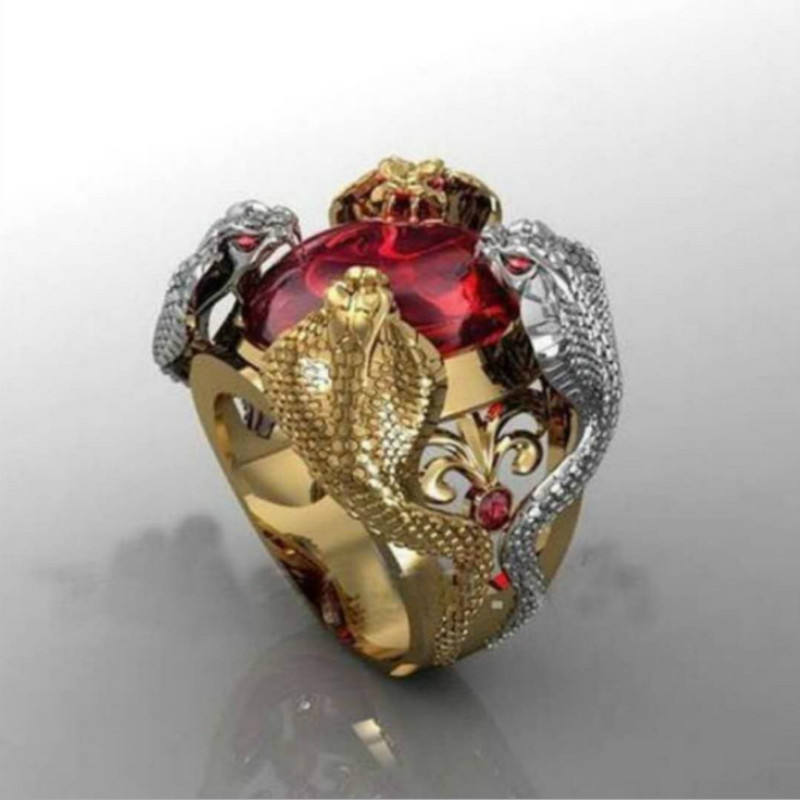 Best Selling Jewelry Domineering Gold and Silver Python Inlaid Zircon Mixed Two-tone Ring
Best Selling Jewelry Domineering Gold and Silver Python Inlaid Zircon Mixed Two-tone Ring