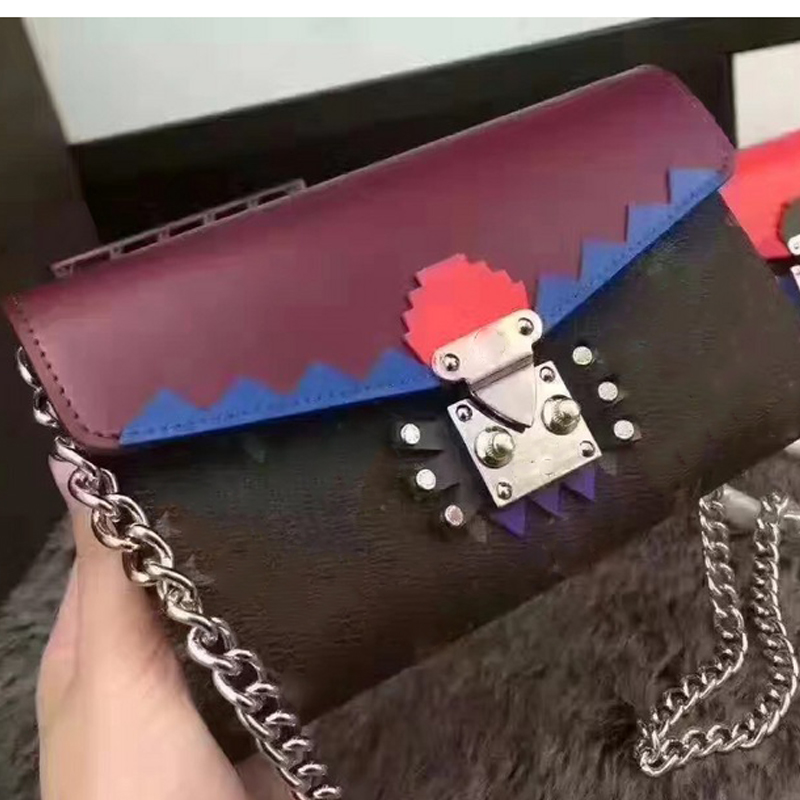 women Genuine Leather bag chain crossbody shoulder bags famous print monster bag designer handbags high quality real leather clutch brands b