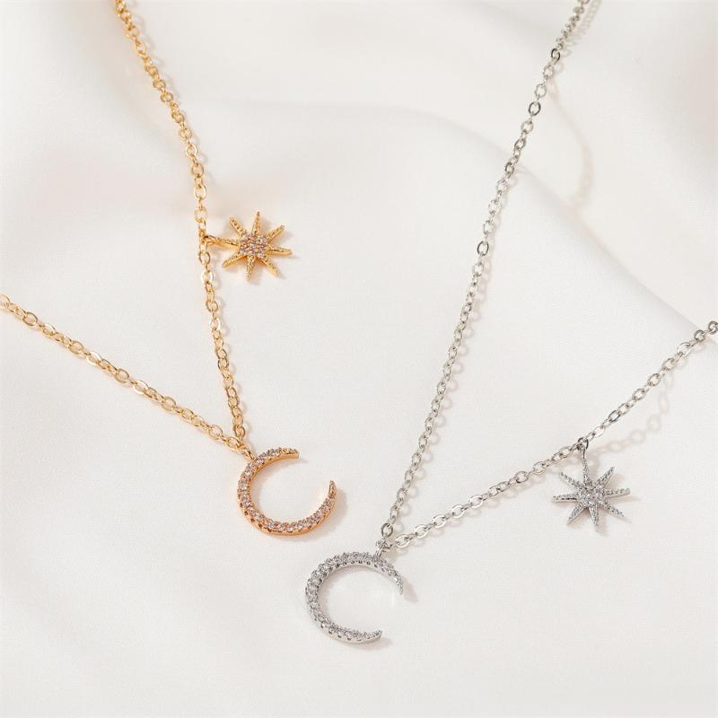 Zircon Star Moon Necklace For Women Girl Gold Silver Color Chain Female Pendant Necklaces Korean Fashion Bridesmaid Jewelry 2020
Zircon Star Moon Necklace For Women Girl Gold Silver Color Chain Female Pendant Necklaces Korean Fashion Bridesmaid Jewelry 2020