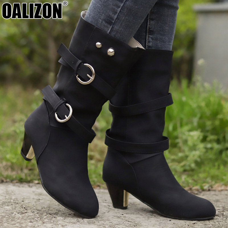 Graceful Winter Pointed Toe Fashion Women Bottine Mid Chunky Heels Lady Female Buckles Mid Calf Boots Combat Booties Shoes R670, Beige
Graceful Winter Pointed Toe Fashion Women Bottine Mid Chunky Heels Lady Female Buckles Mid Calf Boots Combat Booties Shoes R670, Beige