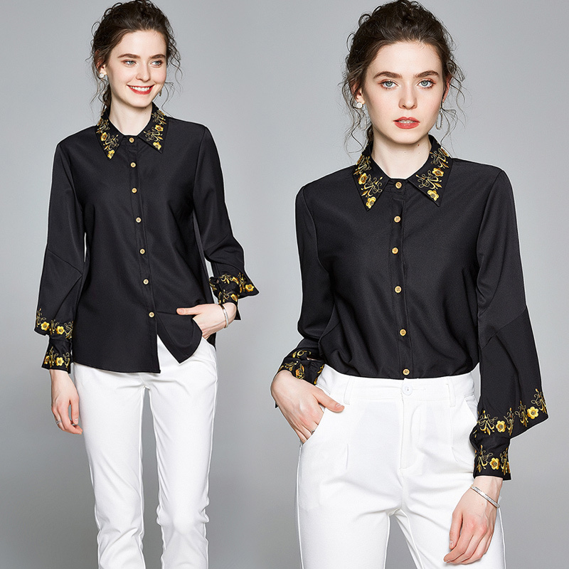 Spring Summer Fall Runway Vintage Floral Embroidery Collar Button Front Long Sleeve Women Ladies Casual Office OL Stylish Tops Shirt Blouse, Multi
Spring Summer Fall Runway Vintage Floral Embroidery Collar Button Front Long Sleeve Women Ladies Casual Office OL Stylish Tops Shirt Blouse, Multi