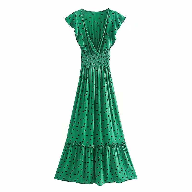 Elegant women dots green long dress 2020 summer fashion ladies high waist slim boho dresses party feminine vestidos girls chic
Elegant women dots green long dress 2020 summer fashion ladies high waist slim boho dresses party feminine vestidos girls chic