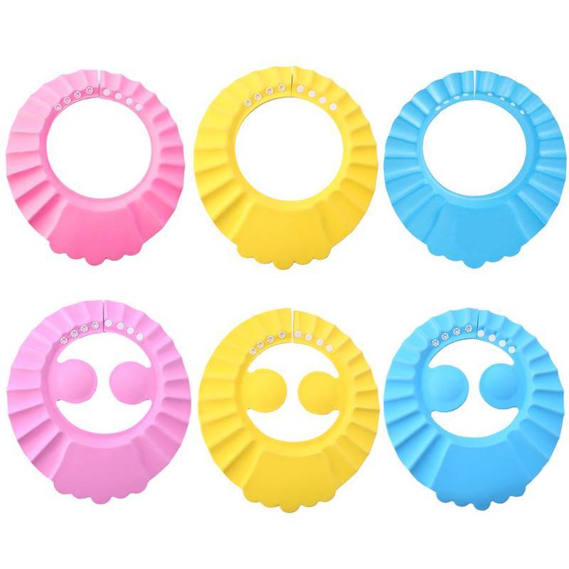 Ear Protection Cap Adjustable Kid Toddlers Hair Wash Hat Shampoo Bath Bathing Shower Guard Baby Shield