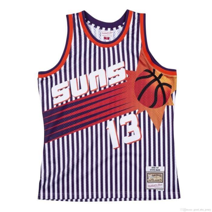 Men Phoenix Suns Steve Nash Mitchell & Ness Navy Alternate 1996-97 Hardwoods Classics Authentic Jersey, Red
Men Phoenix Suns Steve Nash Mitchell & Ness Navy Alternate 1996-97 Hardwoods Classics Authentic Jersey, Red