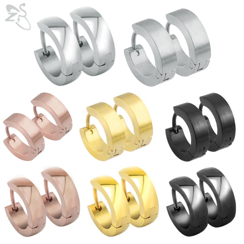 ZS 1 Pair Round Stainless Steel Earring For Women Men Matte/Glossy Surface Hoop Earrings Hip Hop Rock Biker Ear Piercing Jewelry
ZS 1 Pair Round Stainless Steel Earring For Women Men Matte/Glossy Surface Hoop Earrings Hip Hop Rock Biker Ear Piercing Jewelry