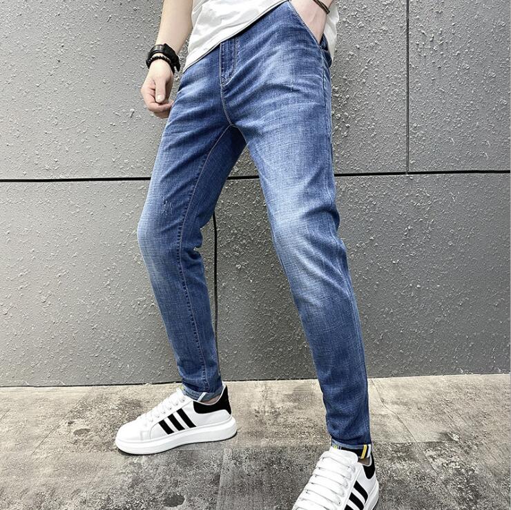 2020 Men Jeans Classic Spring Autumn Male Skinny Straight Stretch Denim Pants Summer Slim Fit Trousers, Blue
2020 Men Jeans Classic Spring Autumn Male Skinny Straight Stretch Denim Pants Summer Slim Fit Trousers, Blue