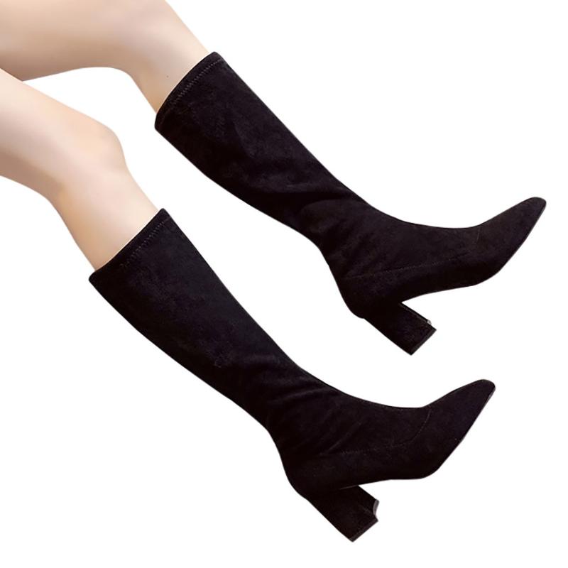 Fashion Pure Color Winter Boots Women Round Toe Slip-On Boots Square root Heels Solid Color Vintage Women Black Keep Warm
Fashion Pure Color Winter Boots Women Round Toe Slip-On Boots Square root Heels Solid Color Vintage Women Black Keep Warm