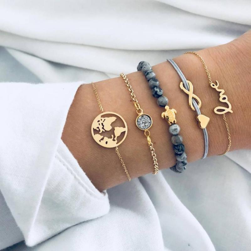 HOT Fashion Bohemian Leaf Love Letter Shell Hand Cuff Link Chain Charm Bracelet Bangle for Women Gold Bracelets Femme Jewelry Gi
HOT Fashion Bohemian Leaf Love Letter Shell Hand Cuff Link Chain Charm Bracelet Bangle for Women Gold Bracelets Femme Jewelry Gi