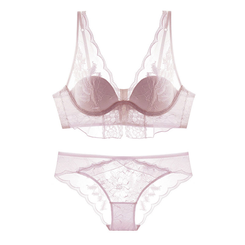 new french style sexy thin cotton cup white floral lace underwear sets beauty back bra sets women translucent push up bra panty, Pink
new french style sexy thin cotton cup white floral lace underwear sets beauty back bra sets women translucent push up bra panty, Pink