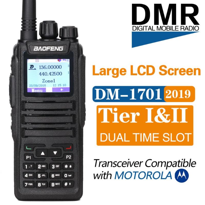 Baofeng DM-1701 Walkie Talkie Dual Band Dual Time Slot DMR Digital Tier1& 2 3000 Channels 10000 Contacts Radio with SMS Function
Baofeng DM-1701 Walkie Talkie Dual Band Dual Time Slot DMR Digital Tier1& 2 3000 Channels 10000 Contacts Radio with SMS Function