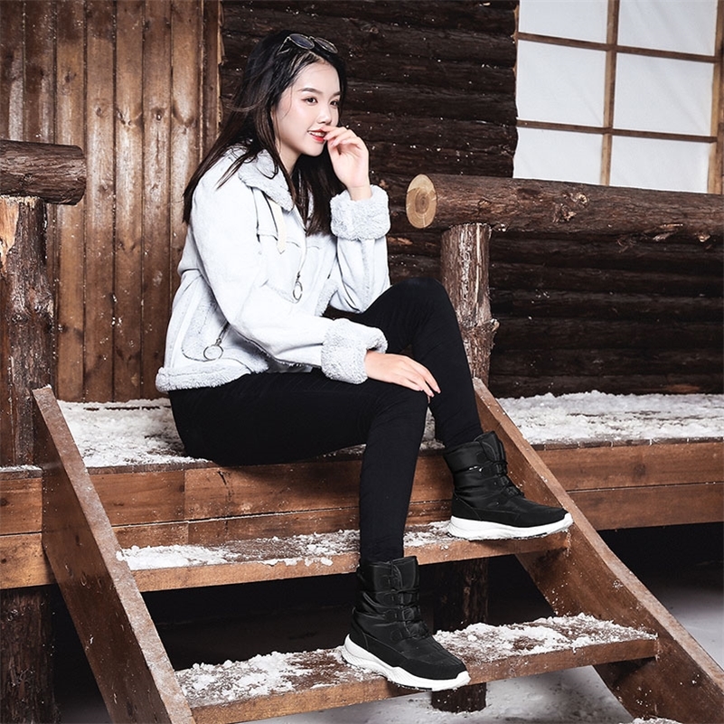 TUINANLE Women Boots Winter White Snow Boot Short Style Water-resistance Upper Non-slip Quality Plush Black Botas Mujer Invierno 200916