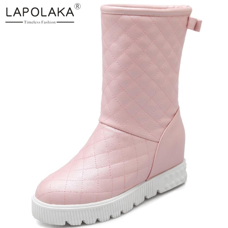 Lapolaka 2020 New Fashion Hot Sale Platform Mid Calf Boots Woman Shoes Slip On Add Fur Warm Winter Boots Women Shoes Woman, Black
Lapolaka 2020 New Fashion Hot Sale Platform Mid Calf Boots Woman Shoes Slip On Add Fur Warm Winter Boots Women Shoes Woman, Black