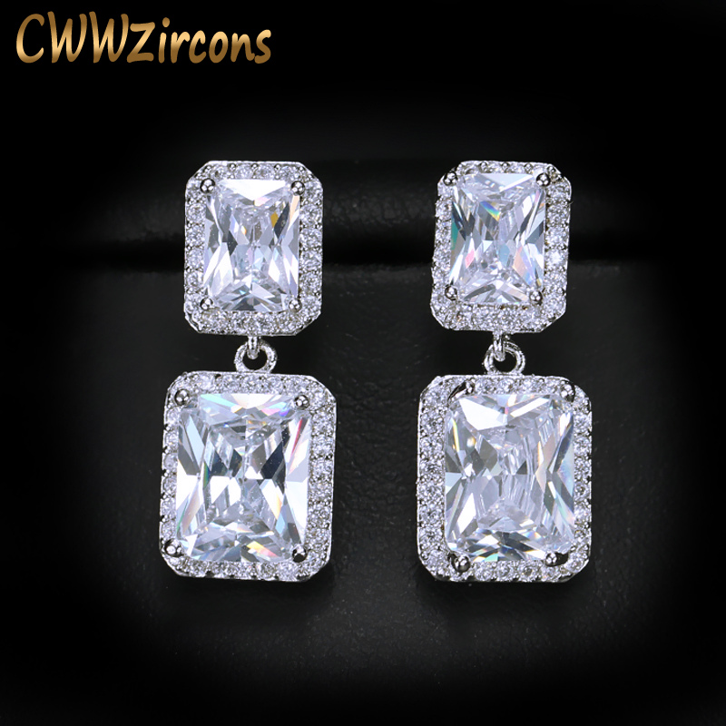 CWWZircons Fashion Ladies Jewelry Sparkling Square Drop Cubic Zirconia Female Earrings Best Gift For Friends CZ088
CWWZircons Fashion Ladies Jewelry Sparkling Square Drop Cubic Zirconia Female Earrings Best Gift For Friends CZ088