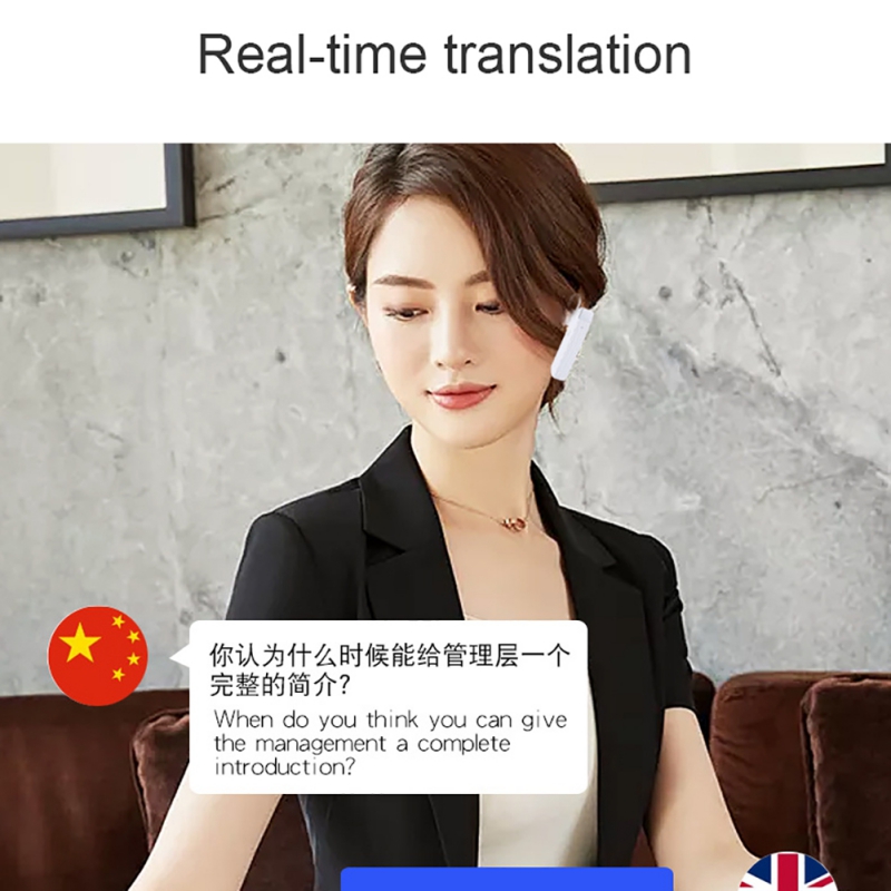 Wireless Translator 20 Multilanguage Voice Earphones Translators Intelligent Instant Headset Bluetooth Translation2151198