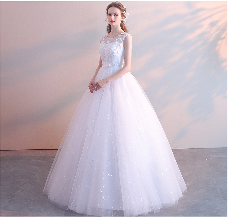 White Red Wedding Dress Bride Married Floor Length Princess Simple Pregnant Women High Waist Plus Size Vestidos De Novia