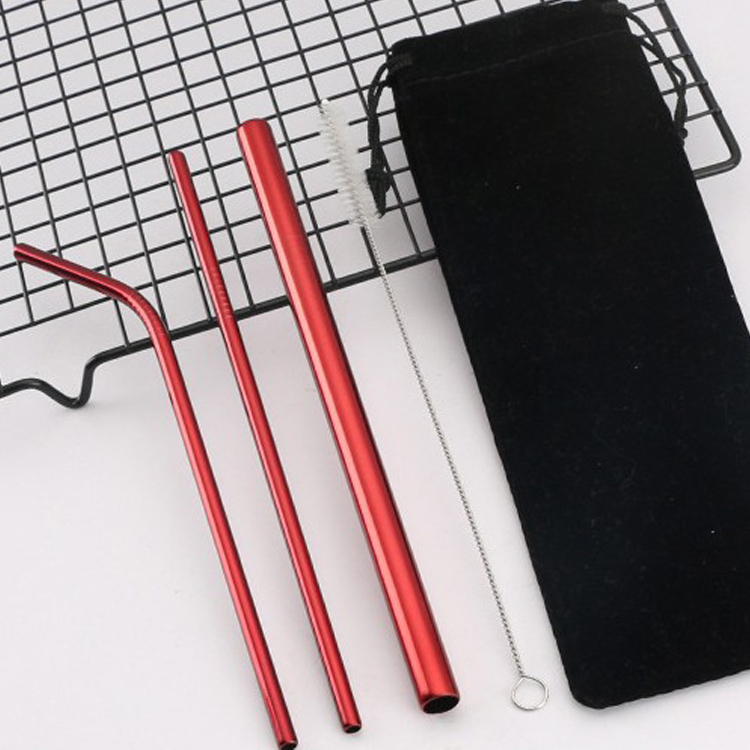 Reusable Straw Set BPA Free Portable Striaght Bent Cleaning Brush Colorful 4+1 Stainless Steel Straw Set Include Bag
Reusable Straw Set BPA Free Portable Striaght Bent Cleaning Brush Colorful 4+1 Stainless Steel Straw Set Include Bag