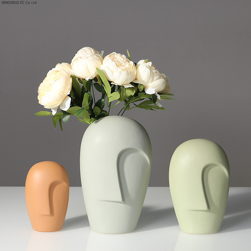 Ceramic Abstract Art Human Face Vase Dried Flowers Hydroponic Flower Arrangement Accessories Living Room Table Decoration Vase
Ceramic Abstract Art Human Face Vase Dried Flowers Hydroponic Flower Arrangement Accessories Living Room Table Decoration Vase