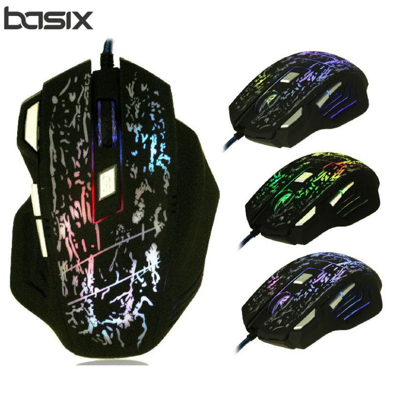 BASIX Professional Wired Gaming Mouse 5500DPI Adjustable 7 Buttons Cable USB Optical Gamer Mouse Mice For PC Computer Laptop
BASIX Professional Wired Gaming Mouse 5500DPI Adjustable 7 Buttons Cable USB Optical Gamer Mouse Mice For PC Computer Laptop
