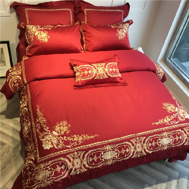 Luxury 120S Egyptian cotton Embroidered Bedding set Queen King Red Wedding Duvet cover Bed sheet set Pillowcase 4/6pcs, Color 5
Luxury 120S Egyptian cotton Embroidered Bedding set Queen King Red Wedding Duvet cover Bed sheet set Pillowcase 4/6pcs, Color 5