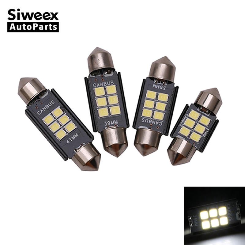 Festoon 31mm 36mm 39mm 41mm LED Light 6 3030 SMD Dome Bulb Reading Lamp Canbus DC 12V - 30V White For Car and Truck, As pic 
Festoon 31mm 36mm 39mm 41mm LED Light 6 3030 SMD Dome Bulb Reading Lamp Canbus DC 12V - 30V White For Car and Truck, As pic