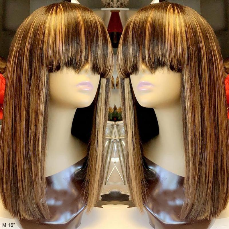 Ombre Lace Front BOB Wig with Bangs Highlight Straight BOB 13x4 Lace Front Human Hair Wigs 150% Pre Plucked Brazilian Remy Hair, T427hl
Ombre Lace Front BOB Wig with Bangs Highlight Straight BOB 13x4 Lace Front Human Hair Wigs 150% Pre Plucked Brazilian Remy Hair, T427hl