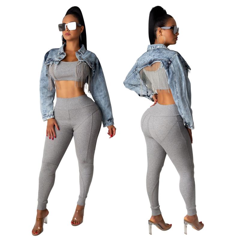 Back Tassels Patchwork Denim jacket Women Turn Down Collar Long Sleeve Short Coat Streetwear Single-Breasted Cropped Outwear, Blue
Back Tassels Patchwork Denim jacket Women Turn Down Collar Long Sleeve Short Coat Streetwear Single-Breasted Cropped Outwear, Blue