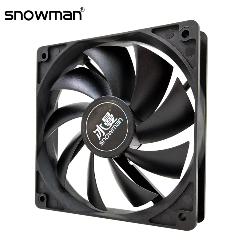 

SNOWMAN 120mm Computer Case Fan Ultra Silent 12CM Quiet Cooling Fan PC Cooler Case Fans 3Pin 12V DC Chassis Radiator 1000RPM