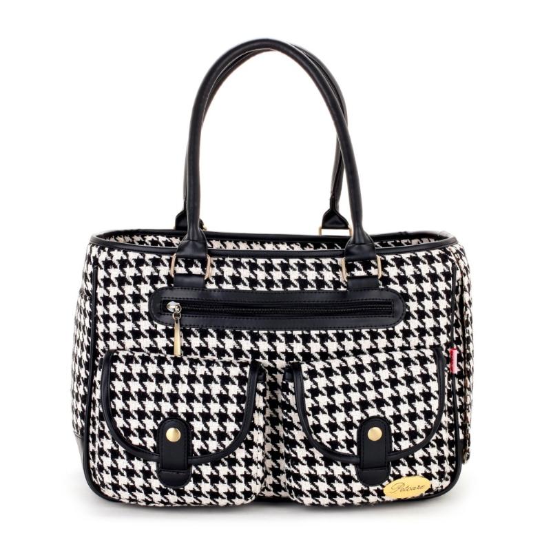 Black Houndstooth Pattern Coarse Grain Pet Dogs Carrier Bag Fashion Small Puppy Dogs Bag
Black Houndstooth Pattern Coarse Grain Pet Dogs Carrier Bag Fashion Small Puppy Dogs Bag