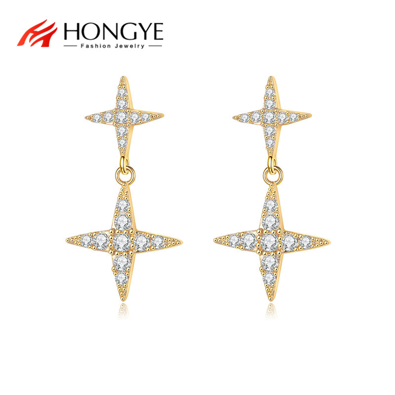 HONGYE New Fashion Cross Dart Shape Connected Embedded Shiny Zircon Long Drop Earrings For Women Stylish Brincos Hanging Ear
HONGYE New Fashion Cross Dart Shape Connected Embedded Shiny Zircon Long Drop Earrings For Women Stylish Brincos Hanging Ear
