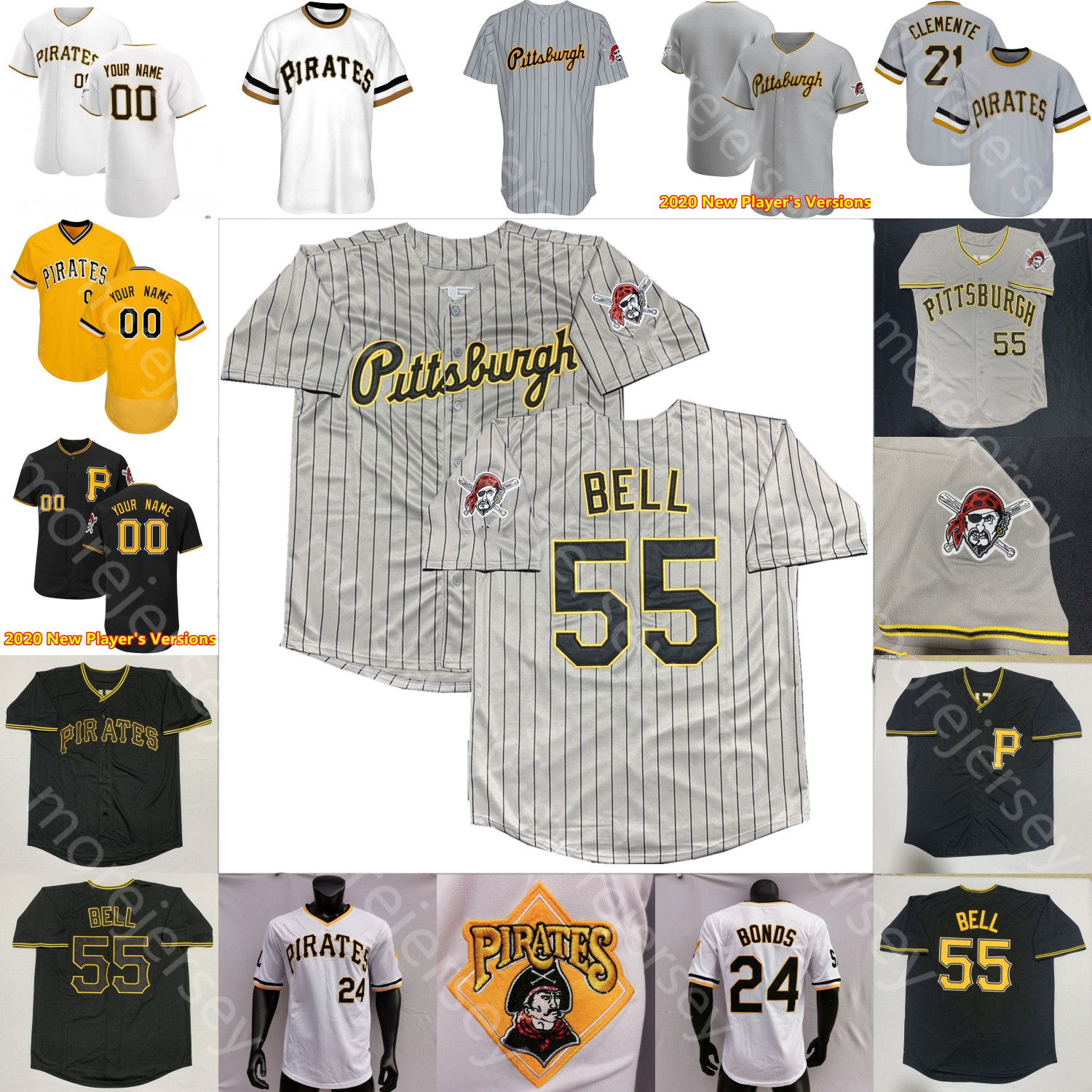 2020 New Pittsburgh Jersey Steven Brault Derek Holland Mitch Keller Joe Musgrove Trevor Williams John Ryan Murphy Phillip Evans Barry Bonds от DHgate WW