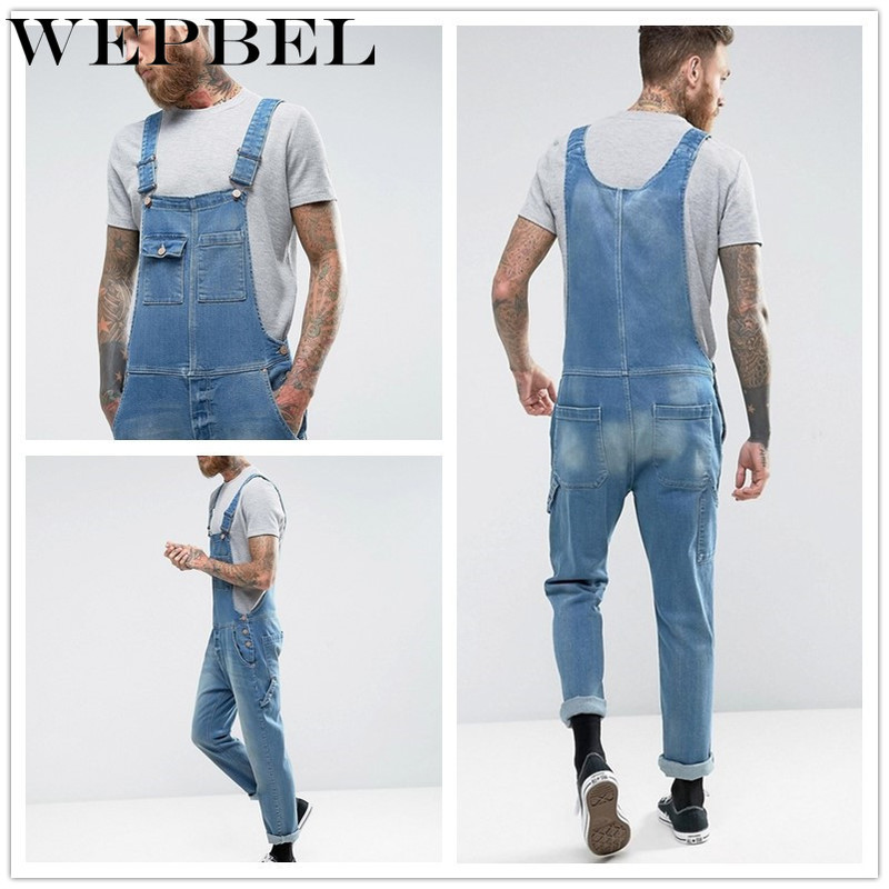 WEPBEL Fashion Men Casual Full Length Denim Overalls Jumpsuit Bib Overalls Biker Pencil Long Pant Men Fitness Jeans with Pockets, Blue
WEPBEL Fashion Men Casual Full Length Denim Overalls Jumpsuit Bib Overalls Biker Pencil Long Pant Men Fitness Jeans with Pockets, Blue