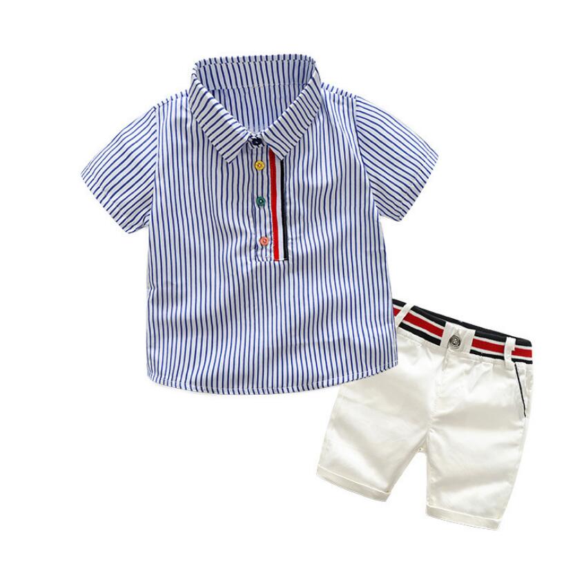 NEW 2019 Stripe Shirt Tops+Shorts Baby Boy Clothes Gentlemen Short Sleeve Soft Cotton Toddler Outfits Set, As picture
NEW 2019 Stripe Shirt Tops+Shorts Baby Boy Clothes Gentlemen Short Sleeve Soft Cotton Toddler Outfits Set, As picture