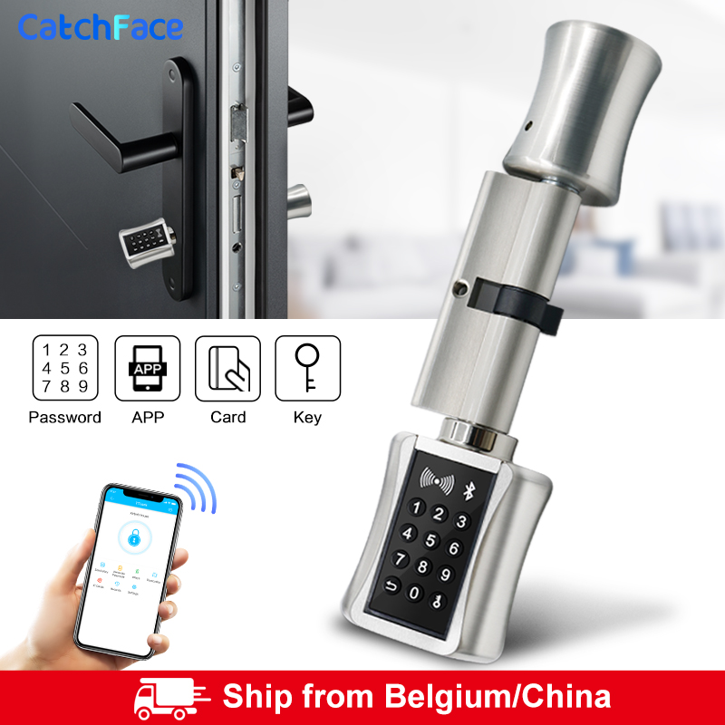 Bluetooh Smart Cylinder Lock Keyless Electronic Door Lock APP Wifi Digital Code RFID Card for Home Apartment Airbnb
Bluetooh Smart Cylinder Lock Keyless Electronic Door Lock APP Wifi Digital Code RFID Card for Home Apartment Airbnb