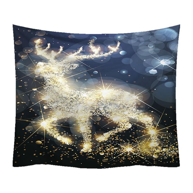

Lychee Elk Tapestry Wall Hanging Animal Printed Polyester Bedspread Beach Mat Yoga Tapestry