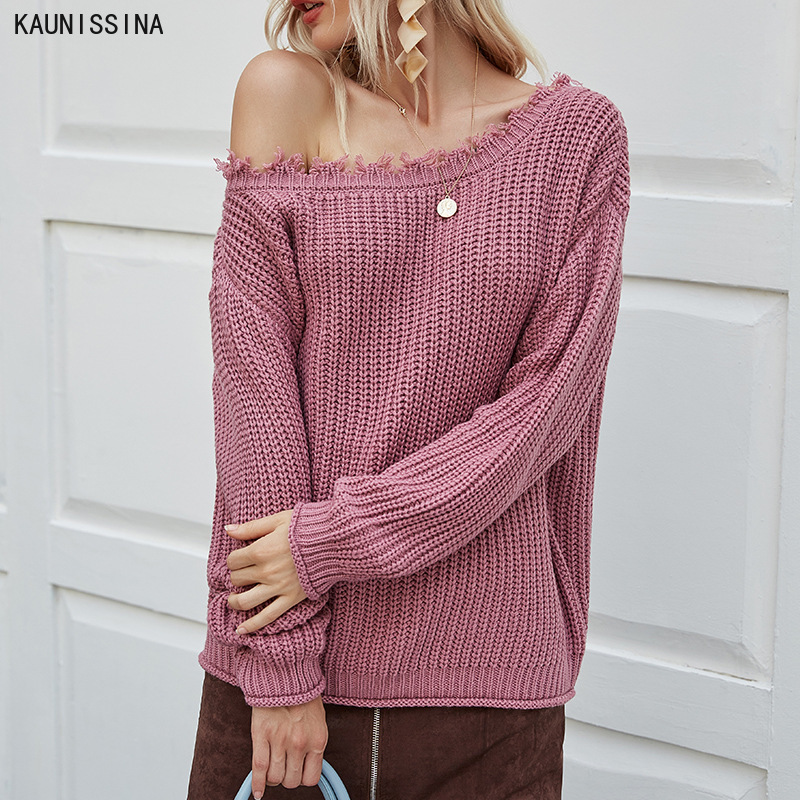 Loose Knitted Sweater Women Jumpers Long Sleeve Woman Sexy Pullovers Sweaters Streetwear Autumn Winter Pullover Sweaters -XL, Brown
Loose Knitted Sweater Women Jumpers Long Sleeve Woman Sexy Pullovers Sweaters Streetwear Autumn Winter Pullover Sweaters -XL, Brown