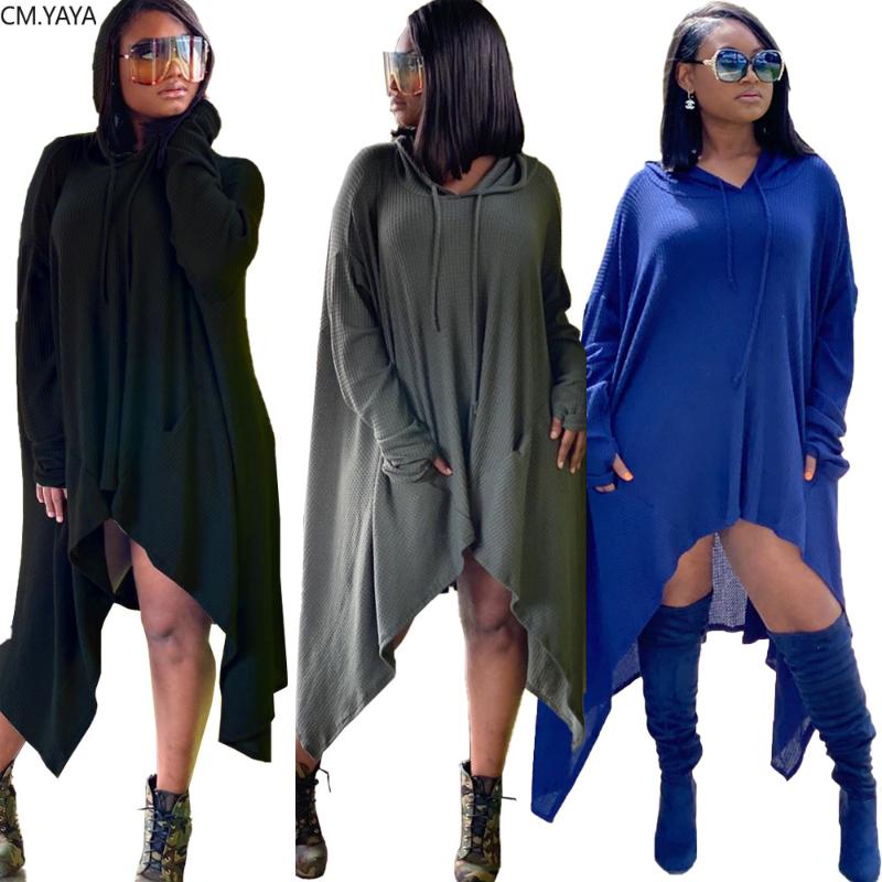 CM.YAYA Women Autumn Hooded Long Sleeve Irregular A-line Loose Maxi Dress Streewear Active Wear Long Dresses, Gray
CM.YAYA Women Autumn Hooded Long Sleeve Irregular A-line Loose Maxi Dress Streewear Active Wear Long Dresses, Gray